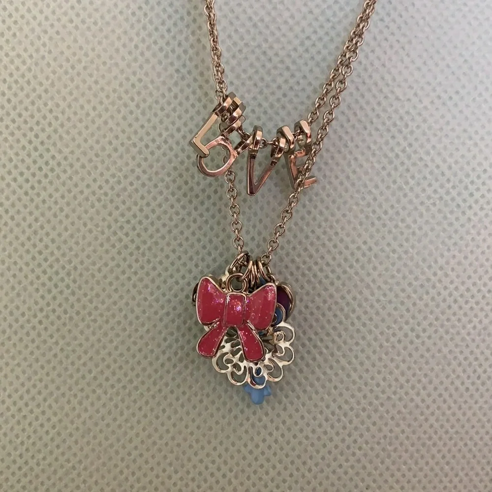 Double Layer Silver Fashion Necklace Personalize by Changing Words Kids Jewelry - Picture 2 of 5